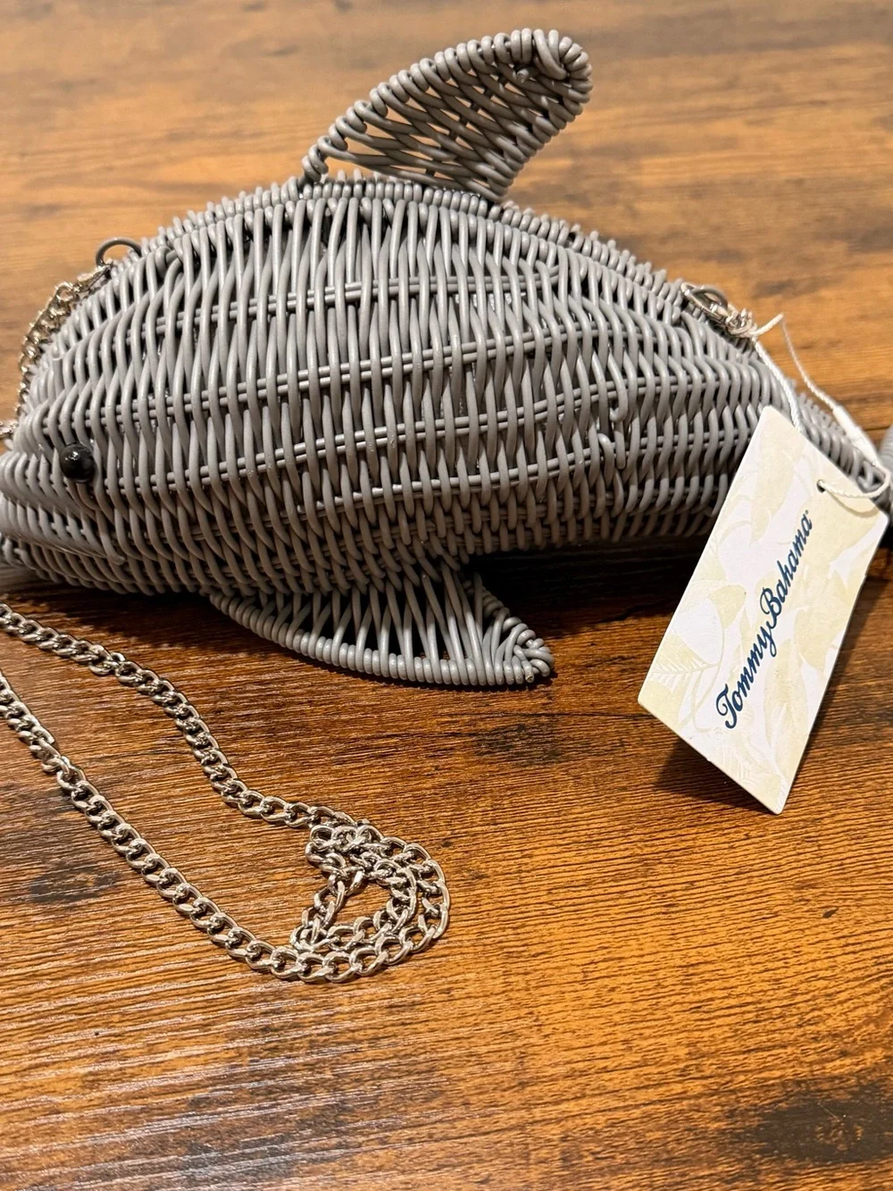 Tommy Bahama Grey Dolphin Crossbody Bag NWT